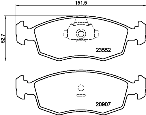 Brake Pad Set, disc brake 8DB 355 009-131