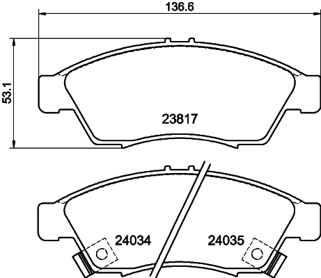 Brake Pad Set, disc brake 8DB 355 011-081