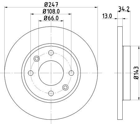 Brake Disc PRO 8DD 355 106-191