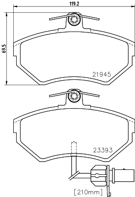 Brake Pad Set, disc brake 8DB 355 018-451