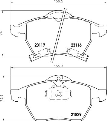 Brake Pad Set, disc brake 8DB 355 008-041