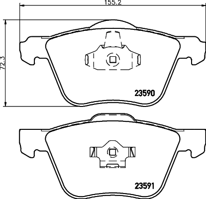 Brake Pad Set, disc brake 8DB 355 011-571