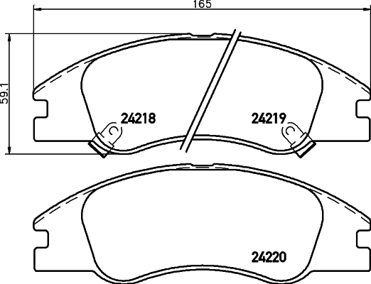 Brake Pad Set, disc brake 8DB 355 012-041