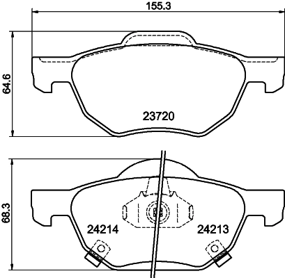 Brake Pad Set, disc brake 8DB 355 010-831