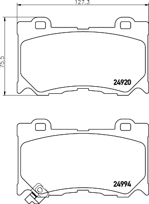 Brake Pad Set, disc brake 8DB 355 014-841