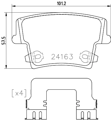 Brake Pad Set, disc brake 8DB 355 025-051