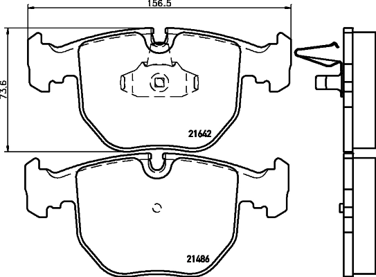 Brake Pad Set, disc brake 8DB 355 008-281