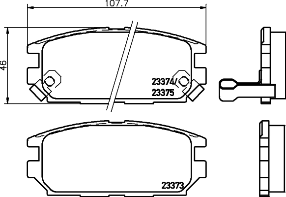 Brake Pad Set, disc brake 8DB 355 009-291