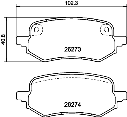 Brake Pad Set, disc brake 8DB 355 040-931
