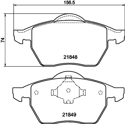 Brake Pad Set, disc brake 8DB 355 008-001