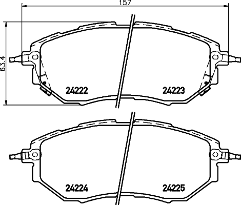 Brake Pad Set, disc brake 8DB 355 012-031
