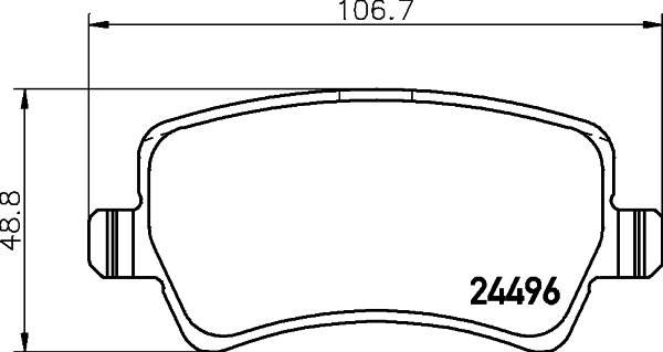 Brake Pad Set, disc brake 8DB 355 025-401