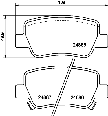 Brake Pad Set, disc brake 8DB 355 014-641