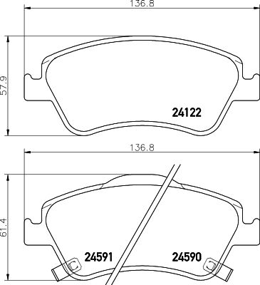Brake Pad Set, disc brake 8DB 355 013-561