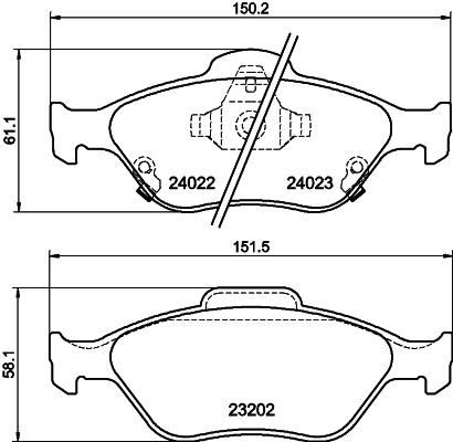Brake Pad Set, disc brake 8DB 355 006-721