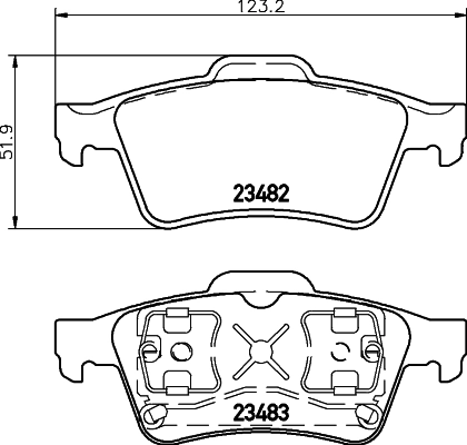 Brake Pad Set, disc brake 8DB 355 009-121