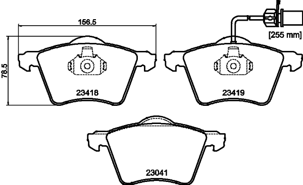 Brake Pad Set, disc brake 8DB 355 010-631