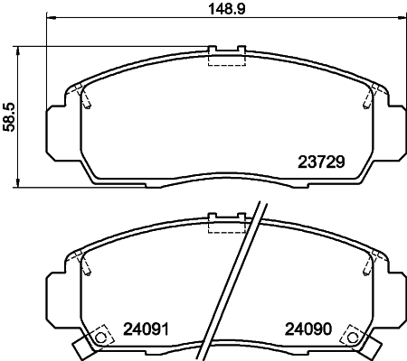 Brake Pad Set, disc brake 8DB 355 009-771