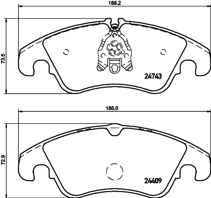 Brake Pad Set, disc brake 8DB 355 013-751