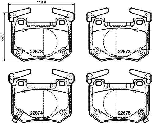 Brake Pad Set, disc brake 8DB 355 040-731