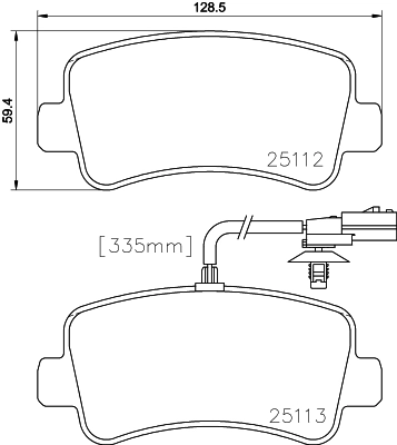 Brake Pad Set, disc brake 8DB 355 015-301