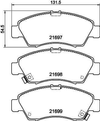 Brake Pad Set, disc brake 8DB 355 016-521