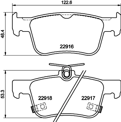 Brake Pad Set, disc brake 8DB 355 040-871