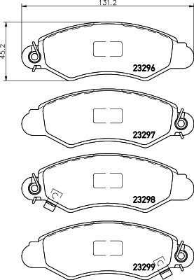 Brake Pad Set, disc brake 8DB 355 017-011