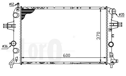 Radiator, engine cooling 037-017-0049