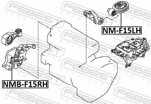 FEBEST NMB-F15RH Mounting, engine