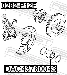 hub roda 0282-P12F