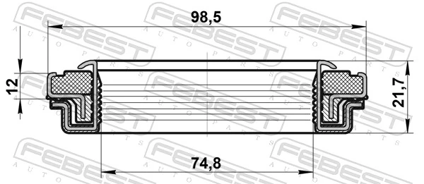 FEBEST 95RCW-76981222X Shaft Seal, differential