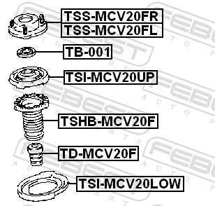FEBEST TSS-MCV20FL Suspension Strut Support Mount