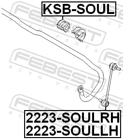Mounting, stabiliser bar KSB-SOUL
