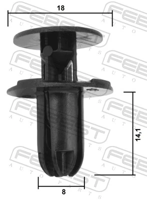 FEBEST 88570-200 Clip, trim/protection strip