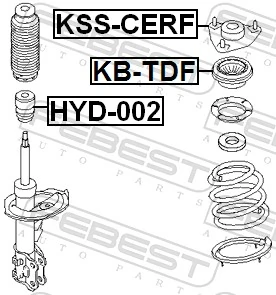 FEBEST KB-TDF Rolling Bearing, suspension strut support mount