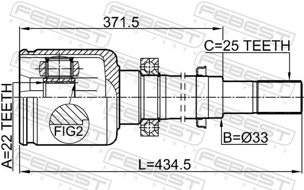 Joint Kit, drive shaft 2411-FLURH