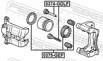 Guide Bolt, brake caliper 0374-GDLF