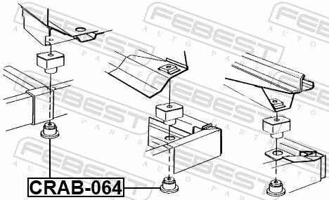 FEBEST CRAB-064 Bushing, axle beam