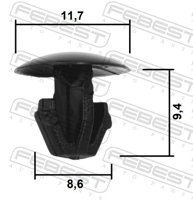 FEBEST 88570-112 Clip, trim/protection strip