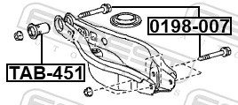 FEBEST 0198-007 Fastening Bolt, control arm