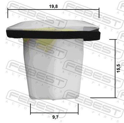 FEBEST 88570-139 Clip, trim/protection strip