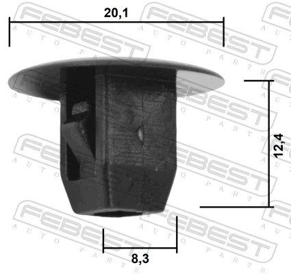 FEBEST 88570-118 Clip, trim/protection strip