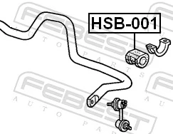 Mounting, stabiliser bar HSB-001
