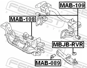 Mounting, differential MAB-108