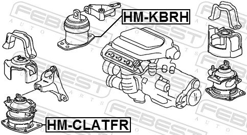 FEBEST HM-KBRH Mounting, engine