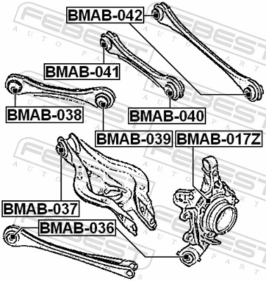 Mounting, control/trailing arm BMAB-039