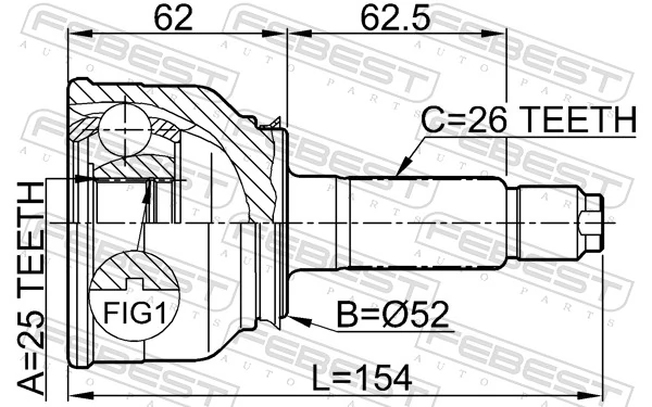 Joint Kit, drive shaft 0510-003