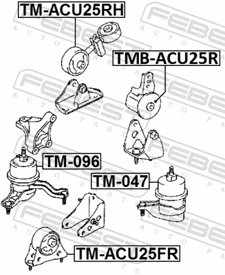 FEBEST TM-ACU25FR Mounting, engine
