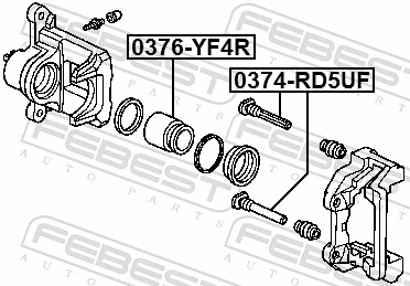 FEBEST 0376-YF4R Piston, brake caliper